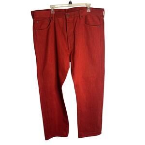 Levis 501 Jeans Mens 40x30 Red Button Fly Classic Fit Denim